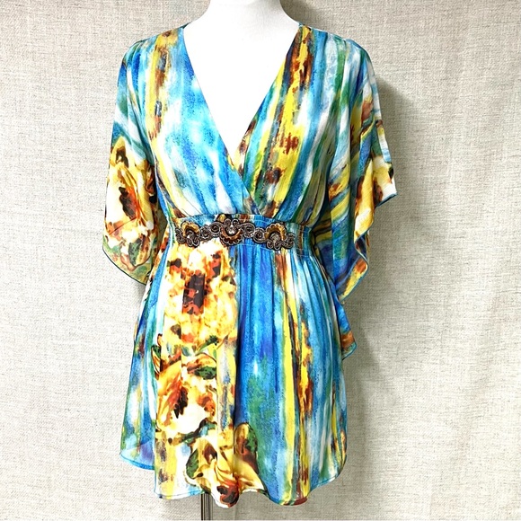 Boho semi sheer top - Picture 1 of 4